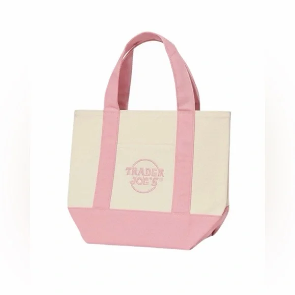 Trader Joe’s 2026 Mini Pastel Canvas Tote Bag Set Of 4 New - Picture 2 of 10